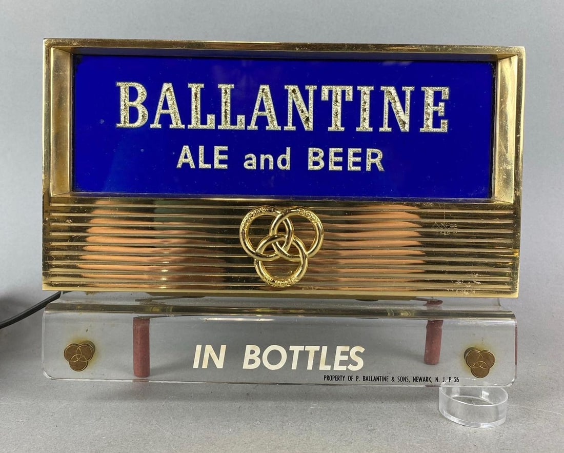 Vintage Ballantine Ale and Beer Light Up Advertising Register Topper (1 of 4)
