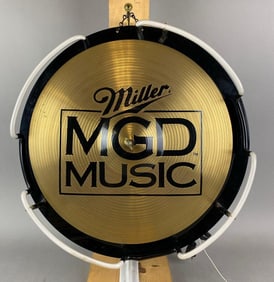 Miller MGD Cymbal Light Up Advertising Neon Sign