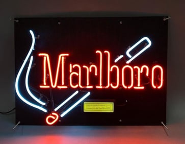 Marlboro Cigarette Light Up Advertising Sign