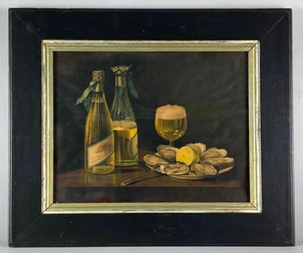 Albert F King Pabst Blue Ribbon Oysters Beer Advertising Gicleé