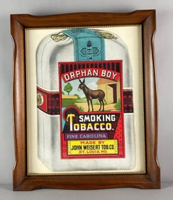 John Weisert Orphan Boy Smoking Tobacco Adverting Sign