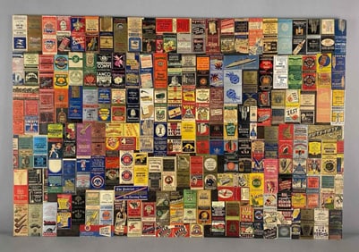 Advertising Matchbook Collage on Board