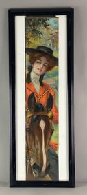 1912 Pabst Extract Yard Long American Girl Lithograph
