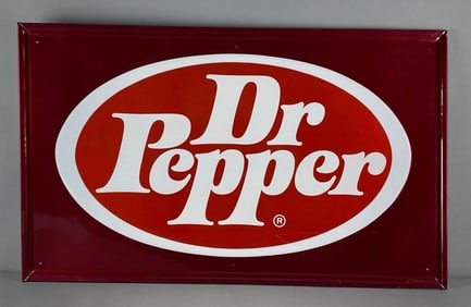 Dr. Pepper Embossed Metal Advertising Sign