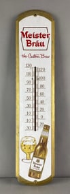 Meister Brau Metal Advertising Thermometer