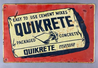 Quikcrete Metal Advertising Sign