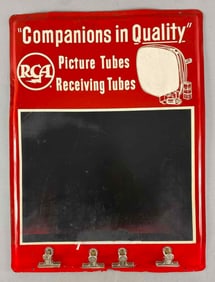 Companions in Quality RCA Chalkboard Advertising Sign