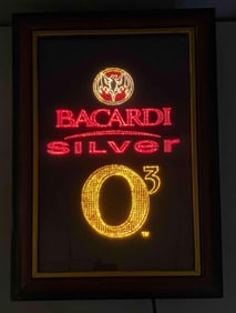 Bacardi Silver O3 Light Up Motion Advertising Sign