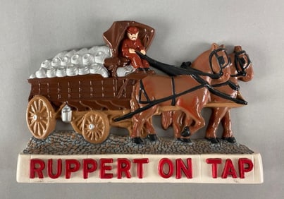 Ruppert On Tap Chalkware Advertising Back Bar Display
