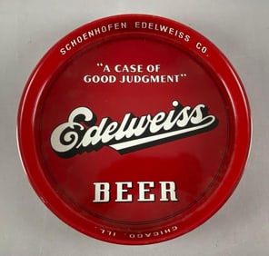 Edelweiss Beer Advertising Metal Drink Tray