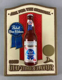 Pabst Blue Ribbon Old-Time Flavor 3D Plastic Advertising Sign