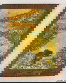 Miller High Life Beer Bass Fishing Relief Scene Advertising Easel Sign