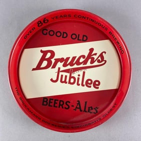 Brucks Jubilee Beer It’s Jubilating Metal Advertising Drink Tray