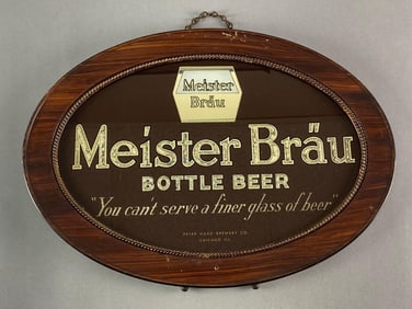 Meister Brau Bottle Beer ROG Advertising Sign