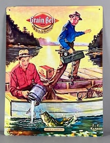 Reproduction Grain Belt Beer End of a Tough Day Metal Advertising Sign
