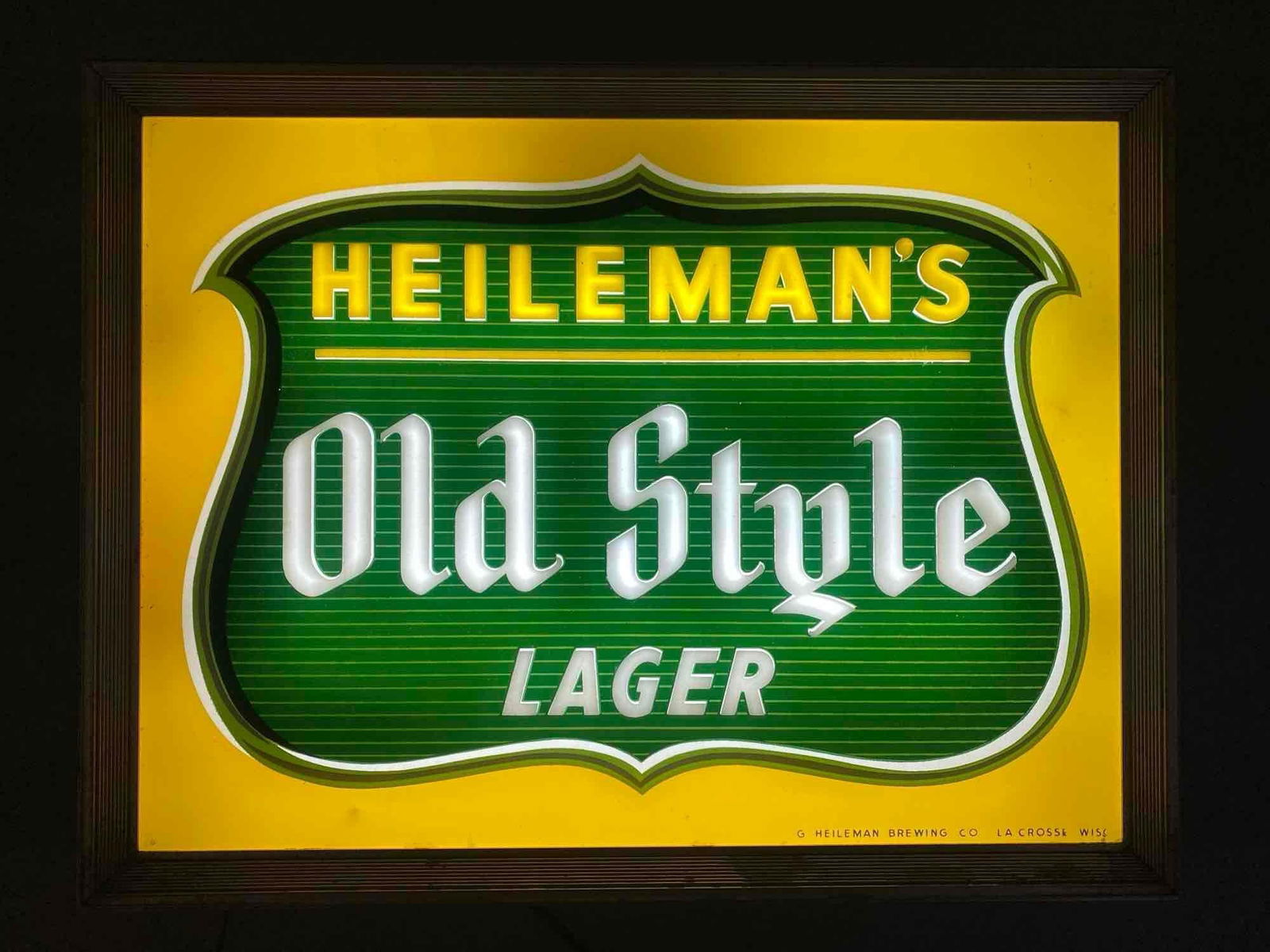 Vintage Heilemans Old Style Lager Light Up Advertising Sign (1 of 4)