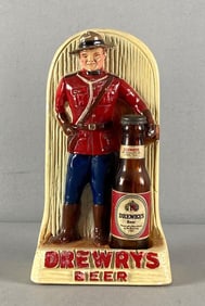 Plasto Drewrys Beer Chalk Advertising Mountie Figurine