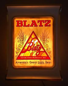1981 Blatz Light Beer Light Up Advertising Sign