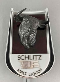 1969 Schlitz Malt Liquor Bull Light Up Advertising Sign