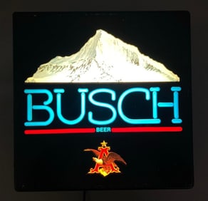 Busch Beer Light Up Advertising Sign
