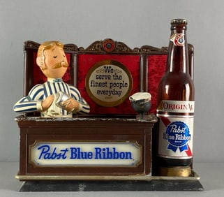 Pabst Blue Ribbon Light Up Bartender Advertising Display