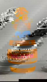 1959 Blatz Beer On Draft Barrel Man Chalkware Back Bar Display