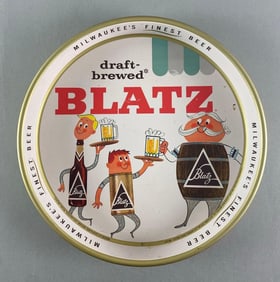 1959 Blatz Beer Metal Advertising Drink Tray
