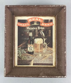 Meister Brau Real Draft Beer Styrofoam Easel Advertising Sign
