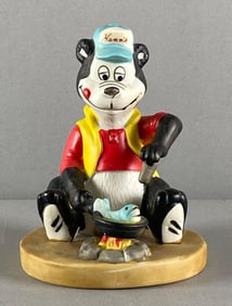 Hamm's Beer Bear Caping Porcelain Advertising Figurime