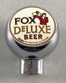 Fox DeLuxe Beer Advertising Tap Knob