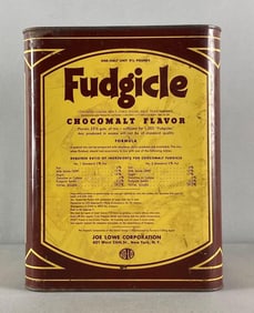 Jo-Lo Fudgicle Chocomalt Flavor Metal Advertising Can