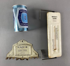 Group of 3 Metal Advertising Items