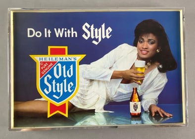 Heilemans Old Style Beer Do It With Style Advertising Sign
