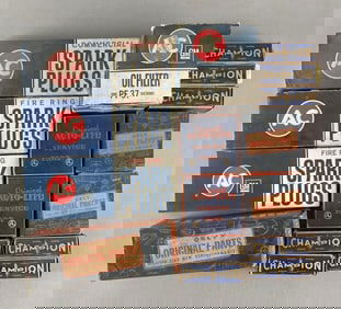 Group of Vintage Spark Plugs and More