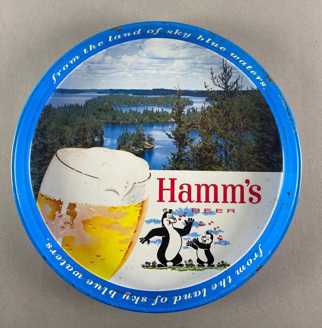 Hamm's Beer Metal Advertising Drink Tray (1 of 3)