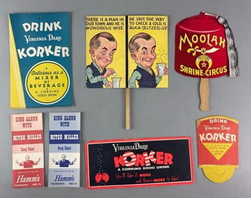 Group of 7 Paper Advertising Items