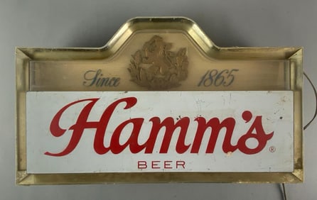 Hamm’s Beer Light Up Double-Side Advertising Sign