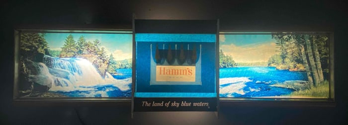 FOR PARTS Hamm’s Beer Light Up Advertising Panoramic Rippled