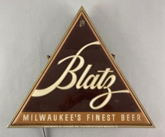 Blatz Beer Light Up Double-Sided Advertising Sign