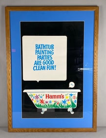 Hamm’s Beer Bathtub Painting Party Advertising Sign