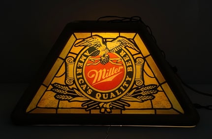 1986 Miller High Life Advertising Hanging Light Fixture