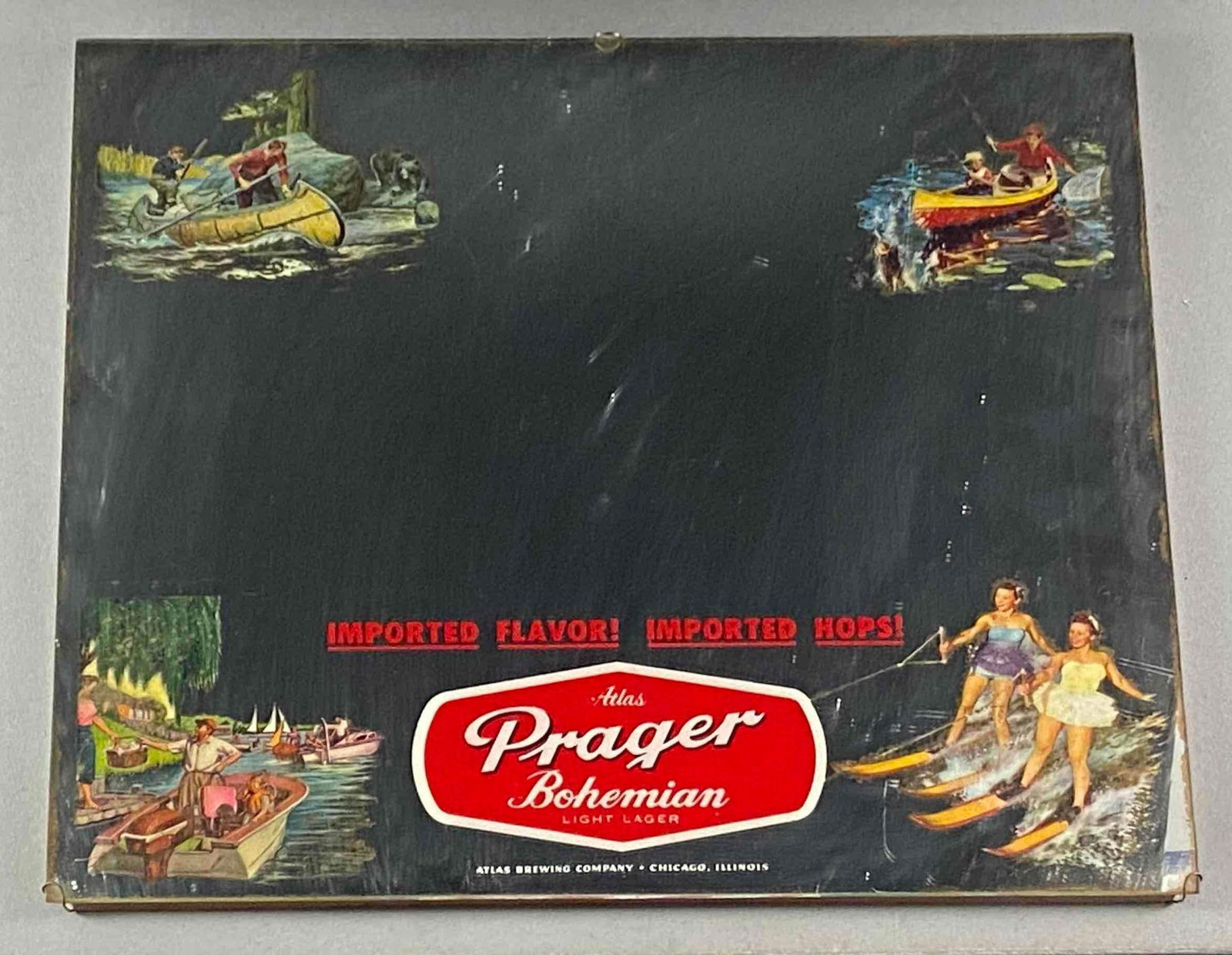 Atlas Prager Bohemian Light Beer Advertising Mirror (1 of 2)