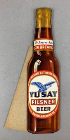 Vintage Yu Say Beer Advertising Sign
