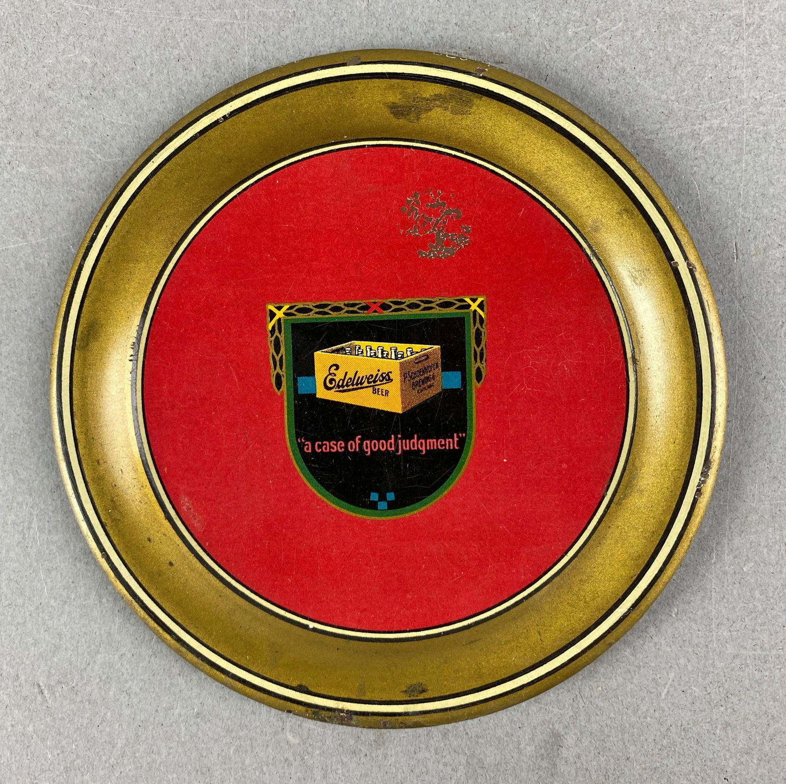 Vintage Edelweiss Beer Advertising Tip Tray (1 of 2)