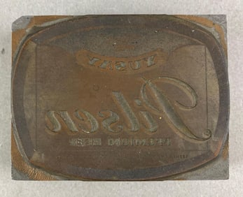 Vintage Yu Say Pilsner Advertising Printing Plate