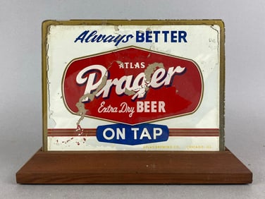 Vintage ROG Prager Beer Advertising Register Topper