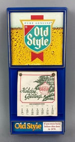 Vintage Old Style Beer Advertising Calendar