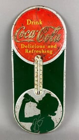 Antique 1939 Coca Cola Advertising Thermometer