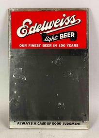 Antique Edelweiss Beer Advertising Mirror