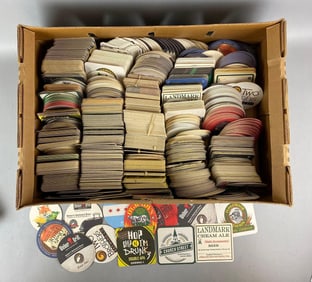 Large Group of Assorted Advertising Beer Coasters
